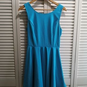 Blue dress with cut out at the back